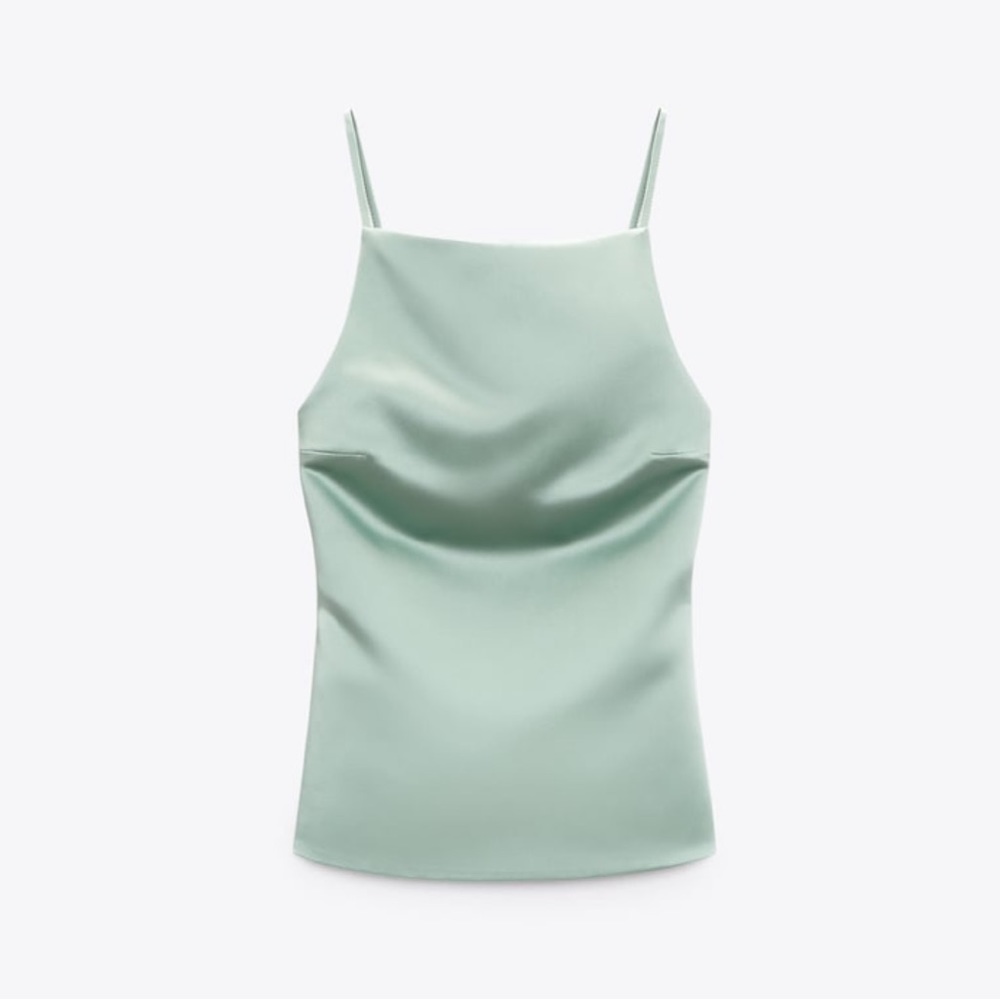 Zara Satin Backless Top